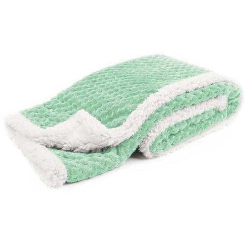 Tadpoles Popcorn Plush and Sherpa UltraSoft Baby Blanket