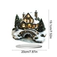 thumbnail image 2 of Elainilye Christmas Standee Plastic Printed with Christmas Tree and Carousel for Desktop Home Decoration Holiday Gift, 2 of 6