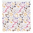 thumbnail image 2 of Ambesonne Modern Art Shower Curtain, Grunge Polka Dots Print, 69"Wx70"L, Caramel Pink, 2 of 4