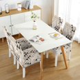 thumbnail image 5 of Chair Covers for Dining Room Set Of 4 Stretch Dining Chair Cover Removable Washable Chair Seat Protector Cover for Home Party Hotel Wedding Ceremony, Universal Size (Boho), 5 of 6