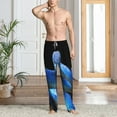 thumbnail image 6 of Lsque Blue Viper Snake Print Men's Pajama Pants, Lounge Pant - Comfortable Home Wear,Elastic Waistband, Stylish Design-X-Large, 6 of 9
