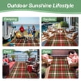 thumbnail image 2 of DEORAB Outdoor Rugs 4'X6' Chenille Patio Rug Three-Layer Material Imitation Silicone Spot Molding Camping Outside Rv Mat Red & Green, 2 of 11