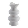 thumbnail image 3 of Jarrón de cerámica Jarrón moderno para flores Elegante arreglo floral Jarrón decorativo Blanco 16cm, 3 of 9
