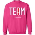 thumbnail image 2 of OXI Crewneck Sweatshirt - Team There It is, Basic Casual Sweatshirts for Men's and Women Fleece Sweatshirt Long Sleeve - Heliconia Large, 2 of 2