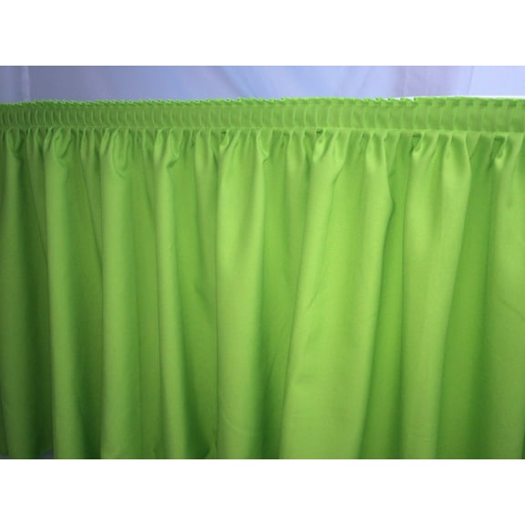 21' POLYESTER PLEATED TABLE Set SKIRT skirting Trade show Apple Green catering"