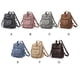 thumbnail image 4 of Guardurnaity Mochila impermeable de PU para mujer, ideal para la escuela y viajes. Mochila tipo bolso. Bolsos de hombro para mujer. Mochilas gris, 4 of 6
