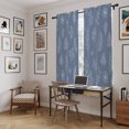 thumbnail image 6 of Blue Grey Botanical Kitchen Curtain for Berdoom Living Room Cafe 72 Inch Length, Farmhouse Summer Floral Leaves Tiers Curtains Light Filtering Drapes Rod Pocket Window Treatment 2 Panels 52"Wx72"L, 6 of 9