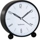 thumbnail image 1 of Reloj despertador analógico, reloj despertador con luz nocturna, reloj silencioso, reloj de escritorio analógico silencioso (negro) Feliz Sencillez, 1 of 3