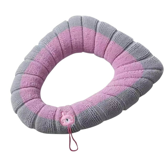 TIMIFIS Toilet Seat Cover Toilet Seat Cushion Winter Thickened Toilet Cover Knitted Toilet Seat Cushion Washable Household Toilet Cover - Spring/Summer