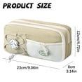 thumbnail image 6 of Blue Cute Pencil Case, Aesthetic Pen Pouch, Colored Pencil Bag with Zipper, Stationery Storage and Organizer, 9X5In, 1Pcs, 6 of 8