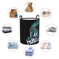 thumbnail image 6 of Balery Hungry Tyrannosaurus Round Laundry Basket with Handles Waterproof Freestanding Laundry Hamper for Clothes Toys in the Dorm and Family-Medium, 6 of 8
