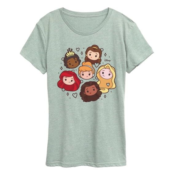 Disney - Princess Group Faces - Women's Short Sleeve Graphic T-Shirt