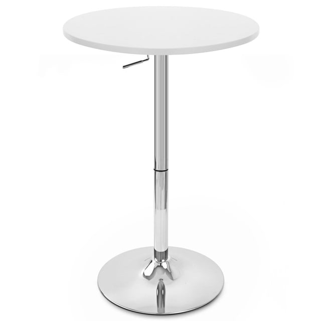 Bronte Living Table de Bar avec Dessus Rond, Hauteur Réglable, Design Pivotant, Base Piédestal et Protection de Plancher pour Bar, Bistro, Pub, Café, Restaurant - Série Hope - 1 Unité