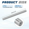 thumbnail image 2 of Uxcell 4Pack M8x85mm 316 Stainless Steel Fully All Threaded Rod Studs, 1.25mm Pitch, 2 of 6