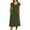 *Army Green, variant on ClodeEU Womens Short Sleeve Round Neck Midi Dress,Elegant Classy Ruffle Sleeve Scoop Neck Dress Red,Womens Plus XXL