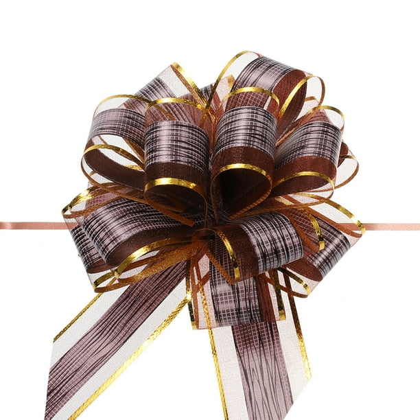 10uds lazos de organza Unique Bargains 7 Pulgadas Café para Boda
