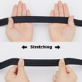 thumbnail image 3 of 10 Yards 20mm Wide Non-Slip Elastic Ribbon Straight Line Silicone Elastic Gripper Band Tape Stretch Rubbers Elastic Straps Belt Waistband for DIY Garment Sewing Crafts Sports Shorts Black, 3 of 9