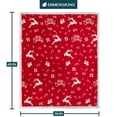 thumbnail image 4 of Manta navideña con forma de sherpa Blanket PAVILIA, 127 x 152 cm, color rojo, 4 of 9