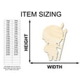 thumbnail image 2 of Unfinished Wood Native Boy Shape | Craft Cutout | up to 46" DIY 16" / 1/8", 2 of 3