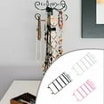 thumbnail image 4 of Unatoiry Earrings Display Holder Multilayer 48 Holes Metal Hanging Rack Large Capacity Jewelry Organizer Stand Bracket for Home White, 4 of 6