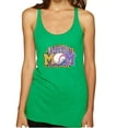 thumbnail image 1 of Wild Bobby, Baseball Mom Cheetah Glitter Sports Tri-Blend Racerback Tank Top, Envy, Large, 1 of 5