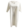 thumbnail image 5 of Leutsin Robe Longue Décontractée pour Femmes à Col en V, Unie, Manches Courtes Mi-Longues, Poches, Longueur Genou, Grande Taille, 5 of 5