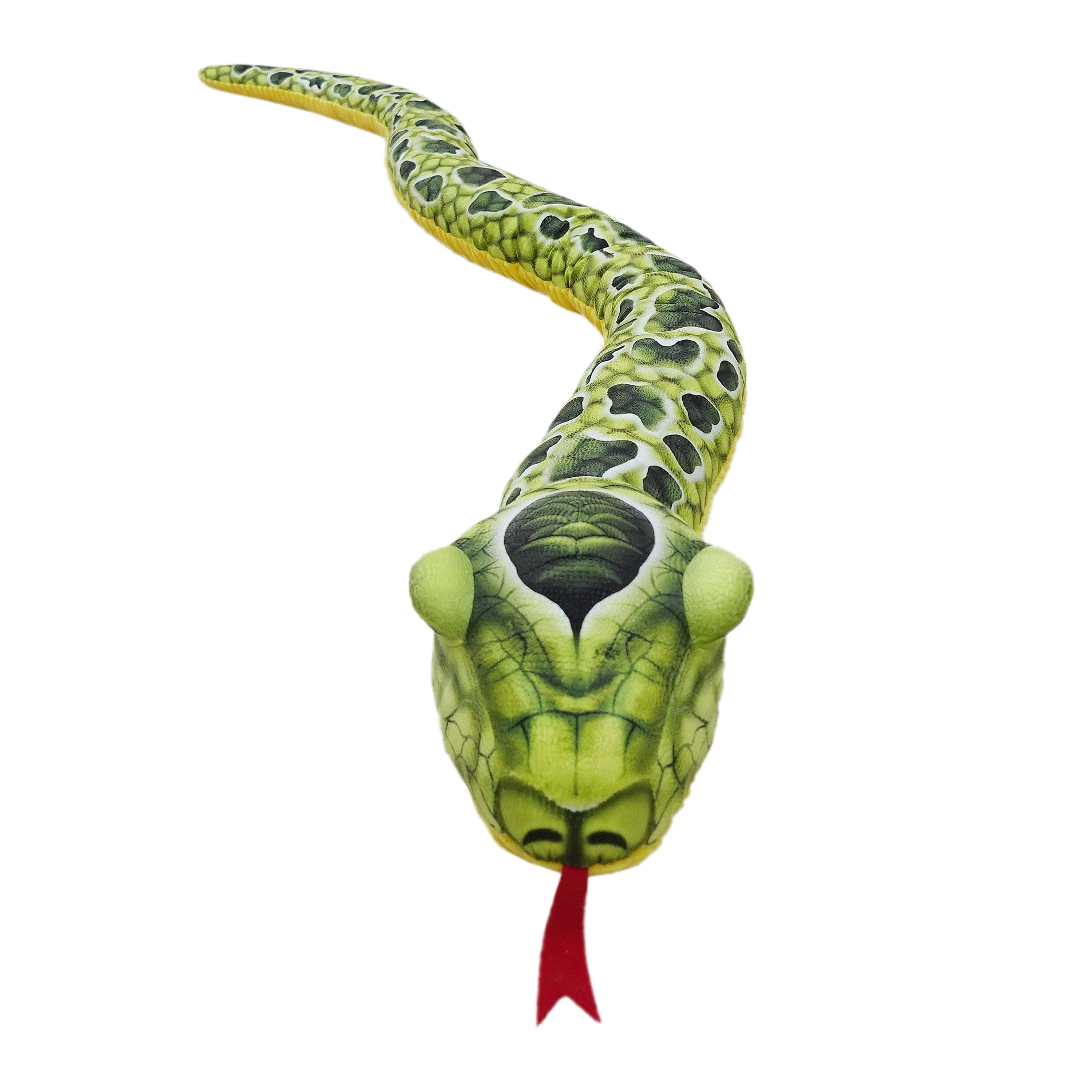 Jumbo Snake Plush, Green and Yellow, 112