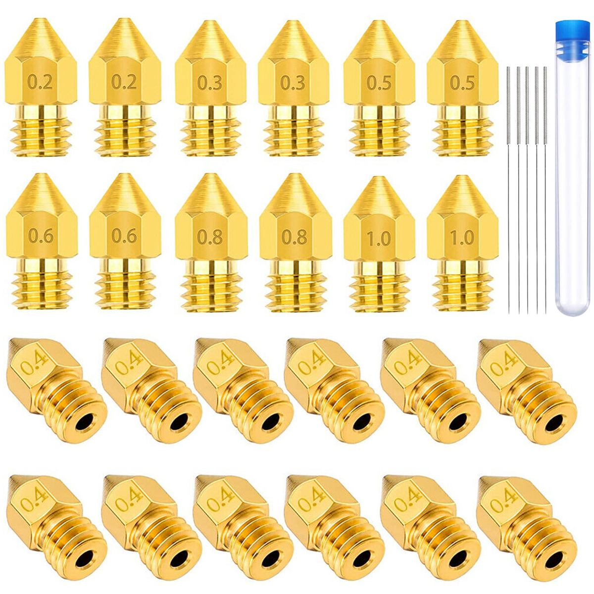 Buy Morima 3D Printer Nozzles Brass MK8 Extruder Nozzles Heat Resistant