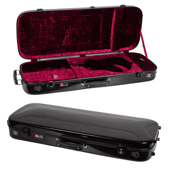 Crossrock Tenor Ukulele Case Hardshell with TSA Lock - 100% Fiberglass, Detachable Padded Shoulder Straps, Hygrometer, Large Storage for Accessories, Black