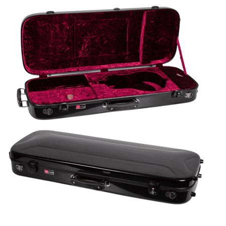 Crossrock Tenor Ukulele Case Hardshell with TSA Lock - 100% Fiberglass, Detachable Padded Shoulder Straps, Hygrometer, Large Storage for Accessories, Black