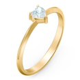 thumbnail image 3 of Heart Birthstone Ring - Aquamarine (March), 3 of 6