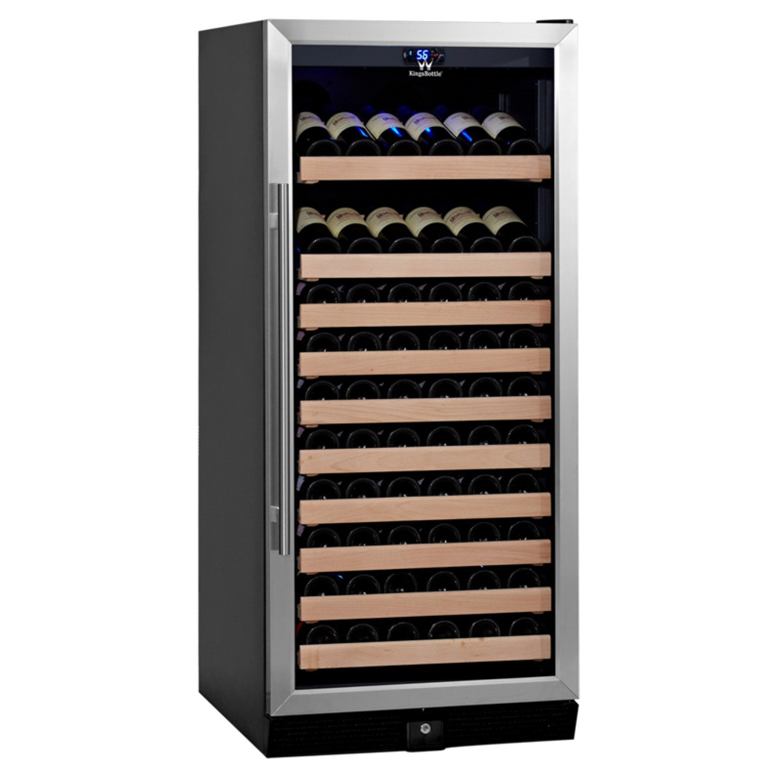 Kingsbottle 98Bottle 1Temp Wine Fridge, Silver