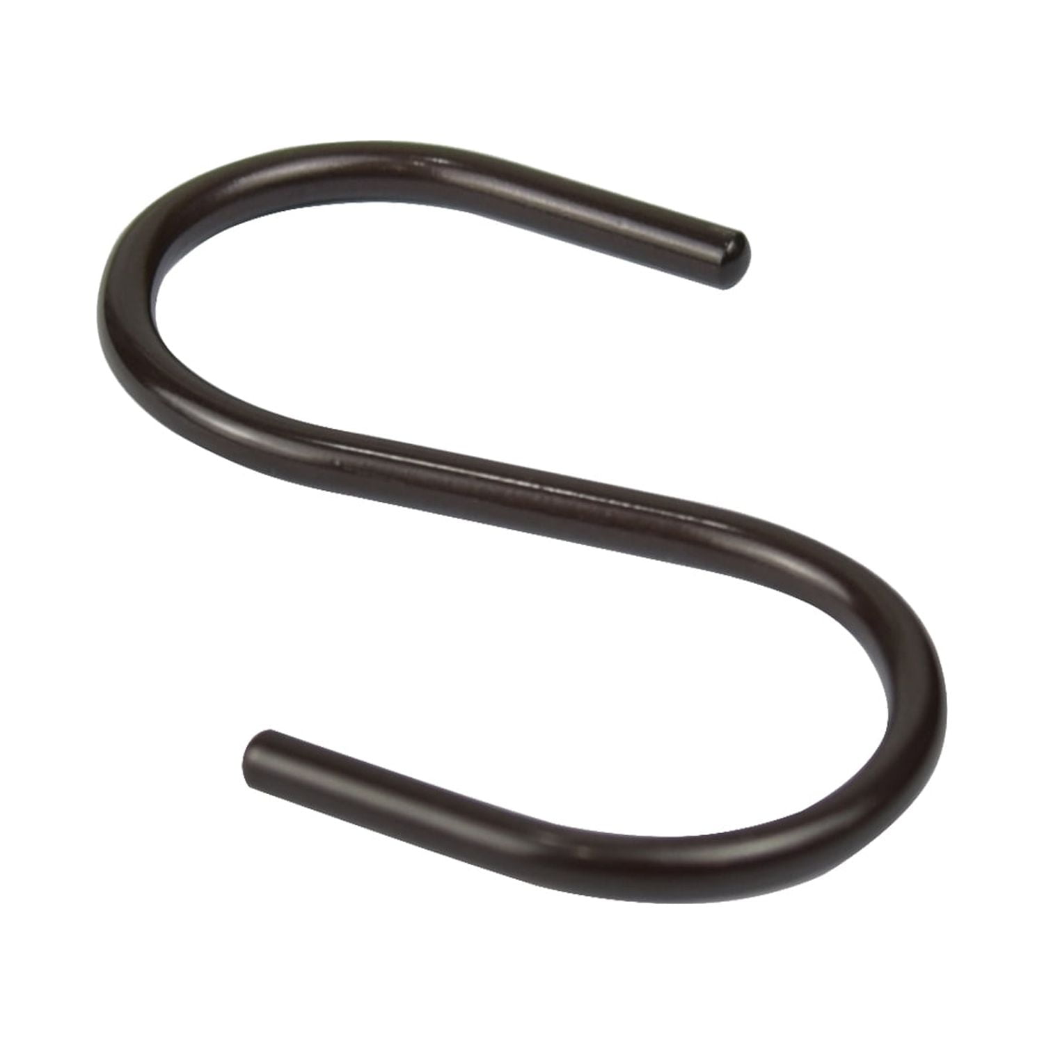 Mainstays Shower Curtain S-Hooks, Bronze, 12Piece/Set, 100% Iron