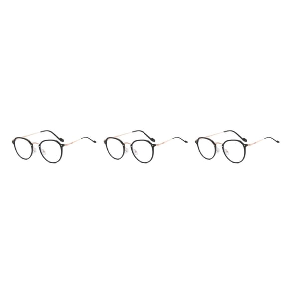 Sonducket 1 par de gafas de Metal para mujer, estilo y sencillo, reemplazo decorativo elegante, HD, gafas universales para mujer, negro y dorado Type1 NO1
