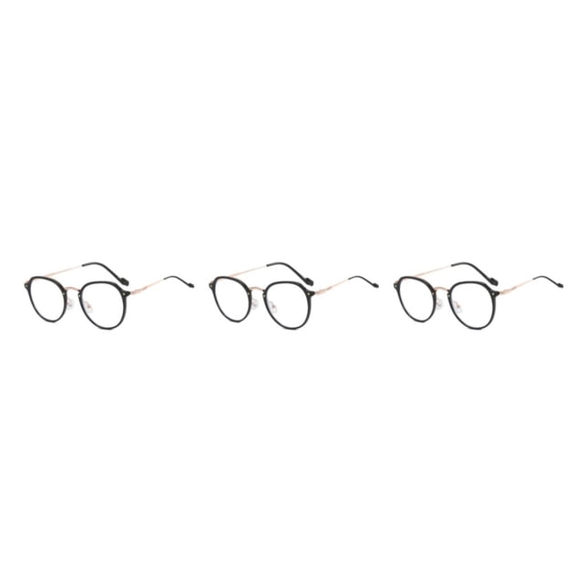 Sonducket 1 par de gafas de Metal para mujer, estilo y sencillo, reemplazo decorativo elegante, HD, gafas universales para mujer, negro y dorado Type1 NO1