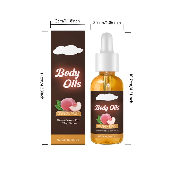 Aceite esencial de melocotón, esencias hidratantes corporales, aceite hidratante, reafirmante, fragante y calmante, 30 ml, cuidado de la piel