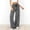 *Black, variant on ClodeEU Women's High Waist Striped Wide Leg Pants with Drawstring,Casual Loose Trousers with Pockets Black,Women's Plus L