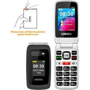 4G Flip Phone for Senior, 2.4 Inch Dual Screen SOS Emergency Call Feature Phone 1450mAh Battery with Charging Dock Big Push-Button for Elderly