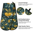 thumbnail image 2 of Yayeee Double Oven Mitt Kitchen Heat Resistant Baking 35" x7" Quilted Glove, Blue Lemons, 2 of 6