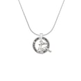 thumbnail image 2 of Delight Jewelry Silvertone 2-D Reindeer Gymnastics Mom Ring Charm Necklace, 18", 2 of 4