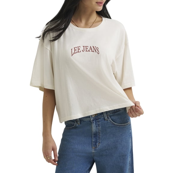 Lee® Women's Short Sleeve Cropped Varsity Tee