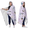 thumbnail image 2 of Wearable Blanket,Dog with Medical Icons Hooded Wearable Sherpa Blanket for Adults & Teens,Winter Poncho Shawl Wrap Cape Thick Warm,60"x80", 2 of 5