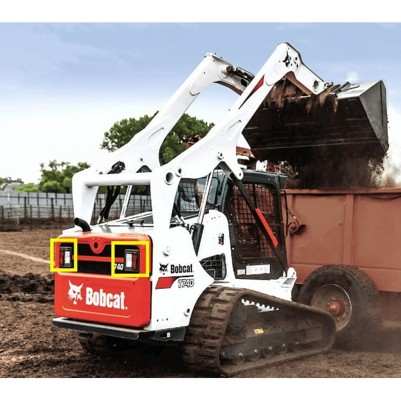 Kojem LED Tail Light Kit Compatible with Bobcat Skid Steer Loader S530 S550 S570 S590 S595 S630 S650 751 Replacement for 6670284 Clear Lens   Red Lens Plastic