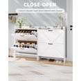 thumbnail image 6 of TROPOW Shoe Cabinet Organizer with 2 Flip Drawers, Freestanding Narrow Shoe Rack for Entryway, Freestanding Hidden Shoe Storage Cabinet for Entryway, Hallway, Living Room, Bedroom,White, 6 of 7