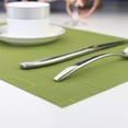 thumbnail image 6 of Plastic Placemats,Non Slip Washable Placemats for Dining Table Wipe Clean Table Mats Set of 6(Sage Green), 6 of 6