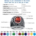 thumbnail image 2 of Custom Class Rings Fully Personalized Class Rings for Men Cubic Zirconia Birthstone Sterling Silver Rings Class Rings for Men High School Size 5-15 Men's High School Class Rings, 2 of 10