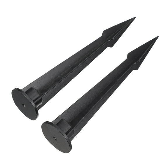 2pcs Black Aluminum Lawn Lamp Ground Spikes for Garden Landscape LED Lighting Outdoor Decoration