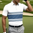 thumbnail image 4 of COSFO Performance Polo Shirts for Men Big And Tall Short Sleeve Colorblock Mesh Shirt Pullover Summer Collared Golf Slim Fit Tops, 4 of 6