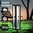 thumbnail image 3 of Solar Landscape Path Lights 2 Pack, Outdoor Floor Lamp Waterproof Stainless Steel Decorative, Solar Garden Lights for Patio Pathway Garden Yard (19'' H), 3 of 8