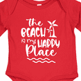 thumbnail image 4 of Inktastic Spring Break the Beach is My Happy Place Boys or Girls Long Sleeve Baby Bodysuit, 4 of 5